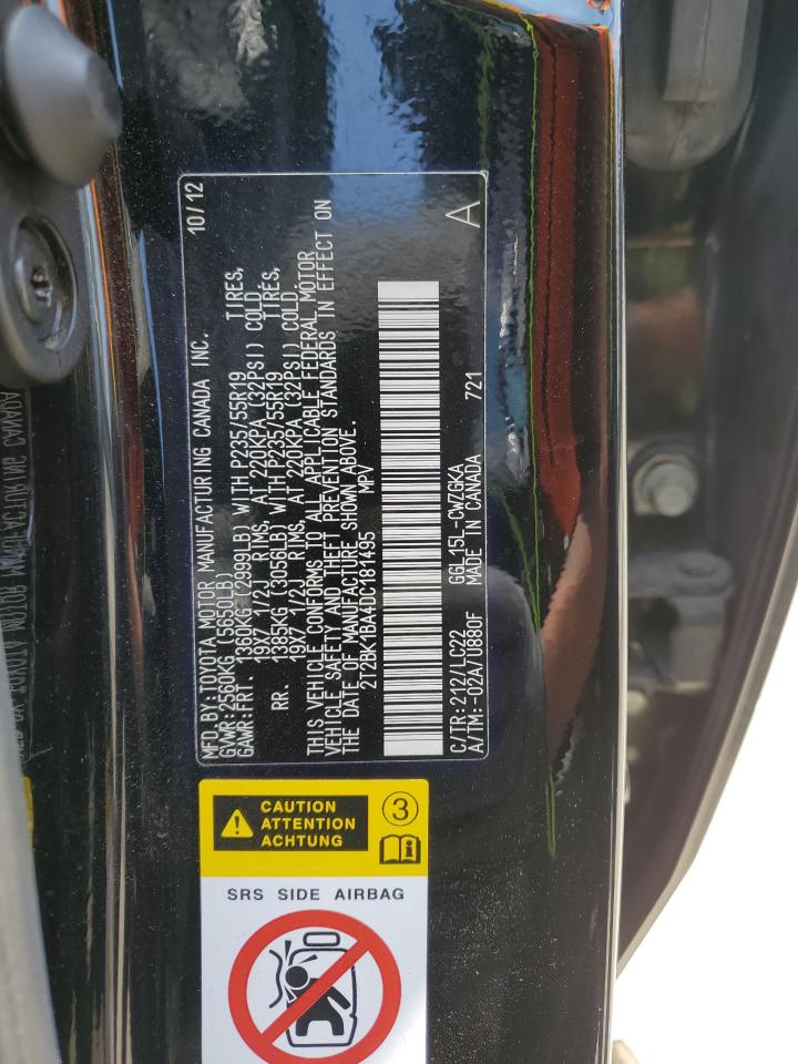 2013 Lexus Rx 350 Base VIN: 2T2BK1BA4DC181495 Lot: 63545114