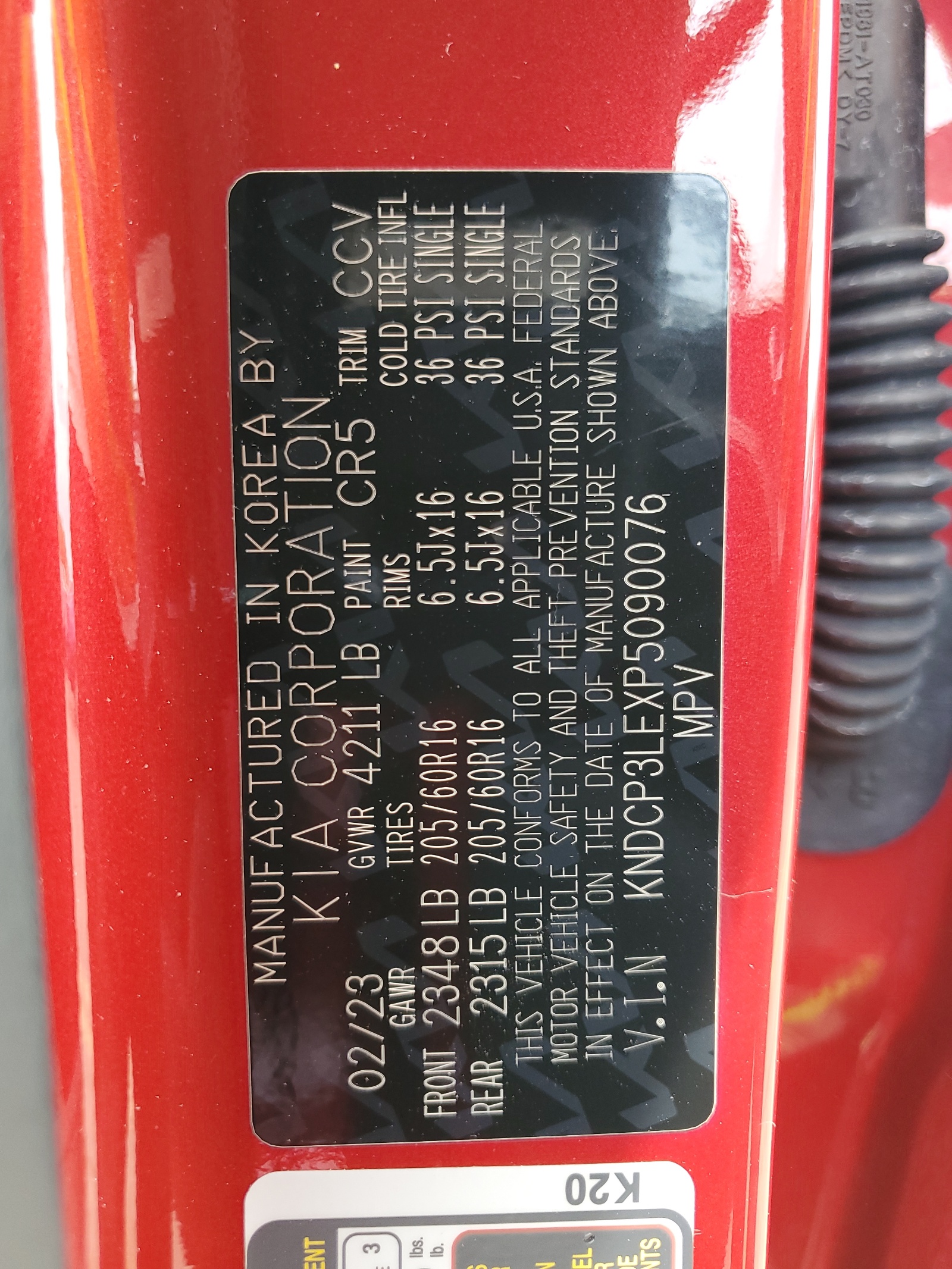 KNDCP3LEXP5090076 2023 Kia Niro Lx