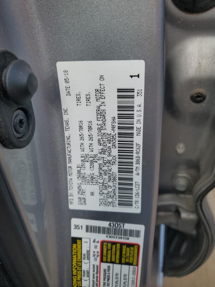 2018 Toyota Tacoma Double Cab VIN: 5TFCZ5AN9JX150837 Lot: 63715974