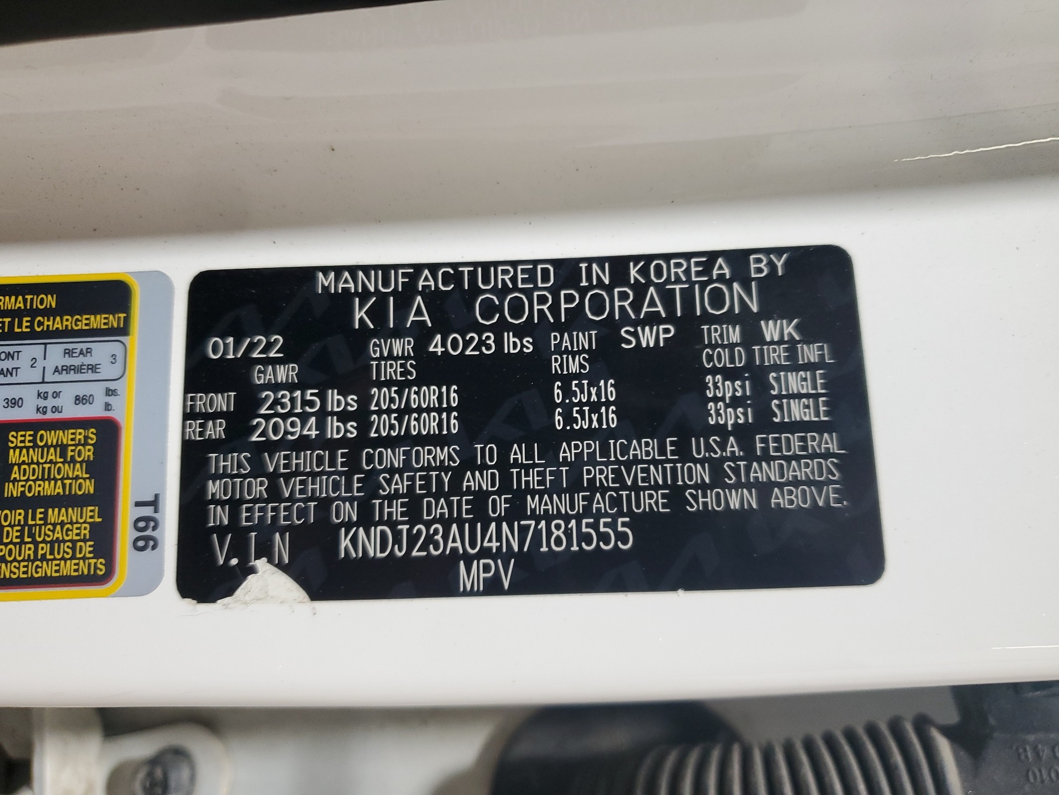 KNDJ23AU4N7181555 2022 Kia Soul Lx