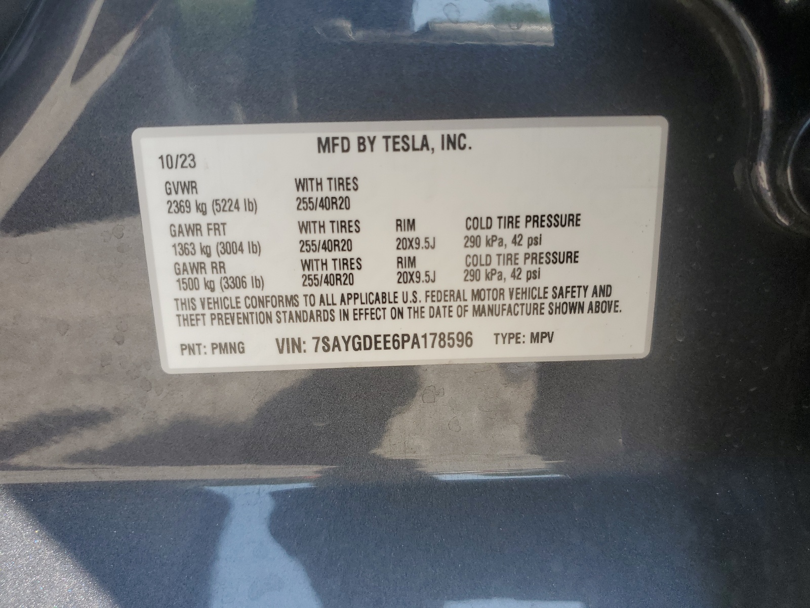 7SAYGDEE6PA178596 2023 Tesla Model Y