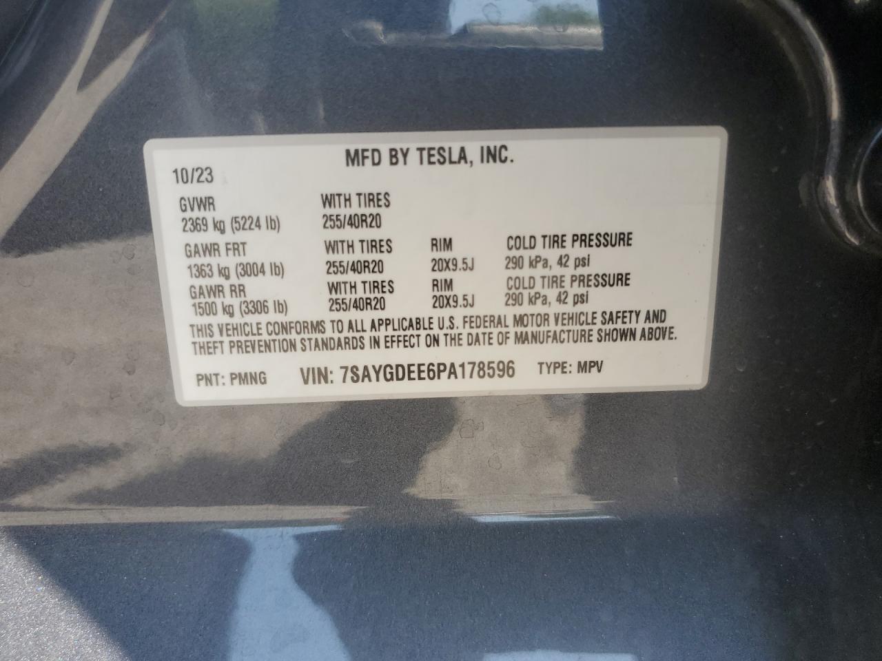 7SAYGDEE6PA178596 Tesla Model Y  13