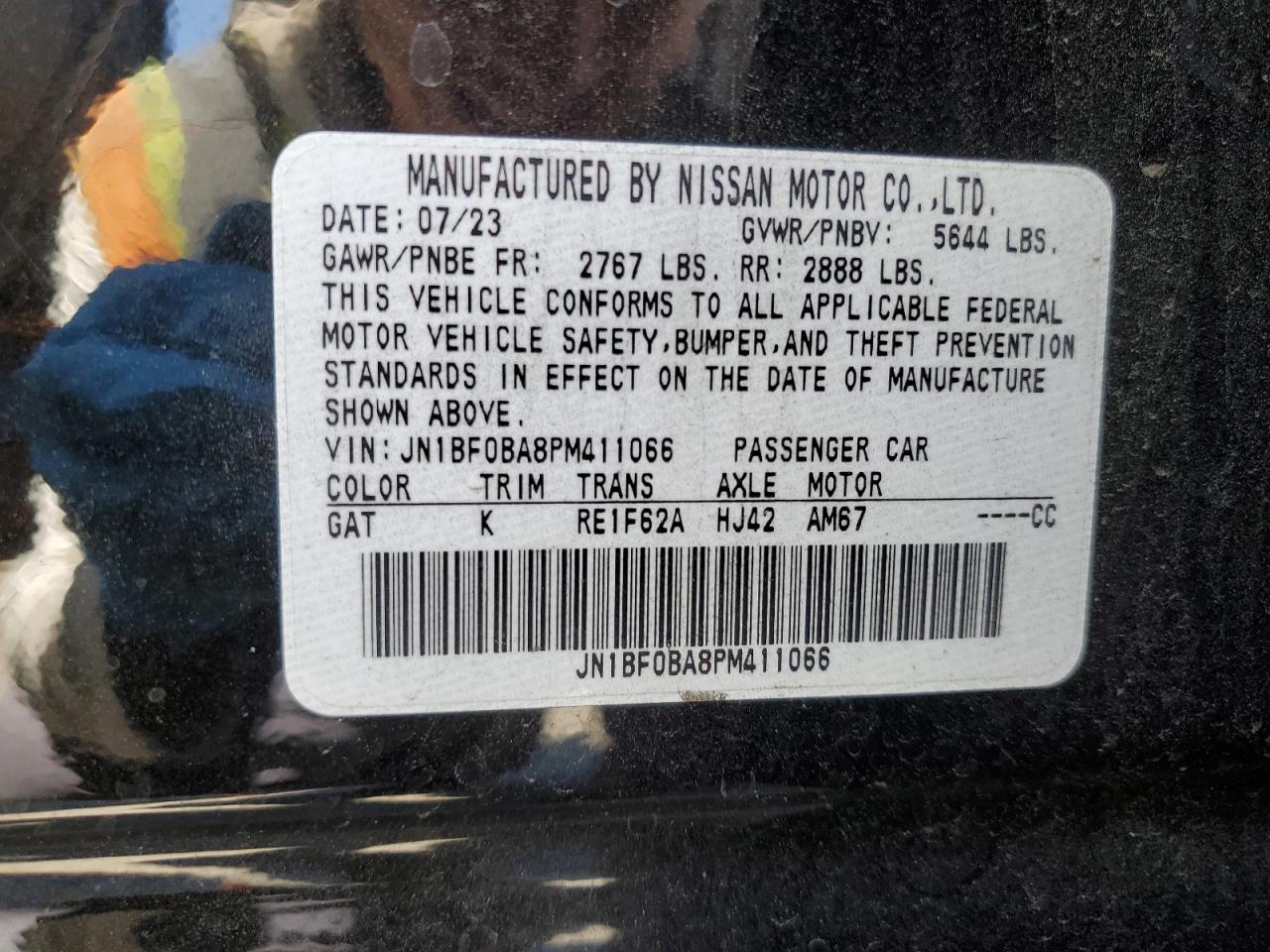 2023 Nissan Ariya Evolve+ VIN: JN1BF0BA8PM411066 Lot: 61709364