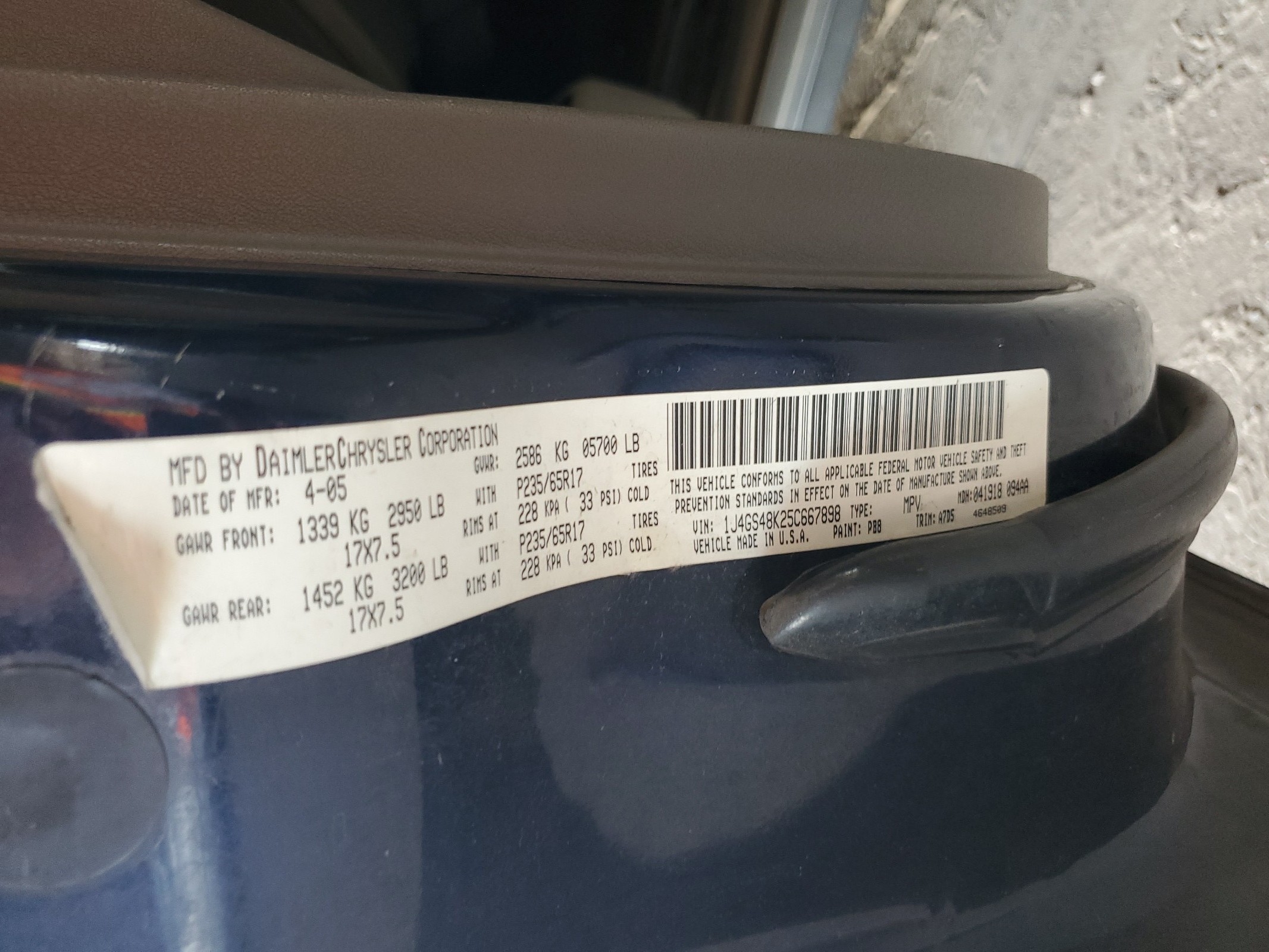 1J4GS48K25C667898 2005 Jeep Grand Cherokee Laredo