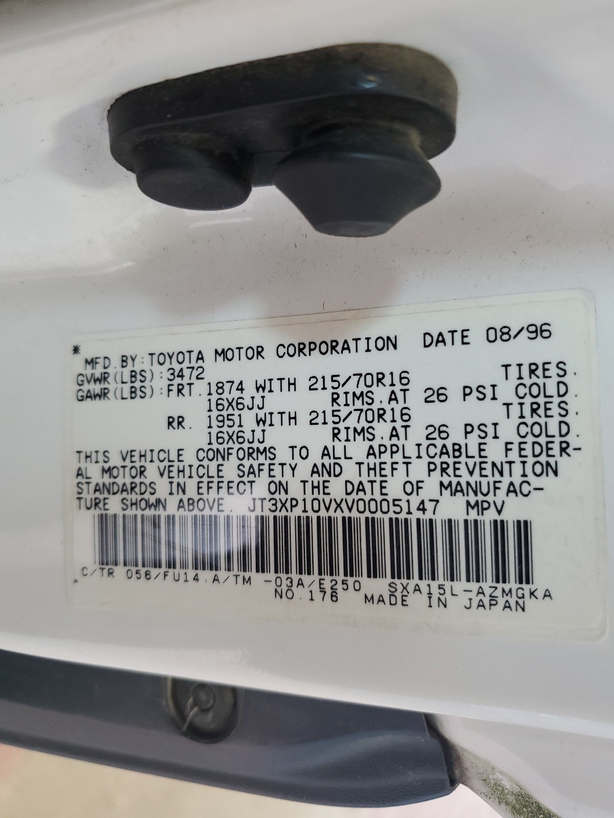 JT3XP10VXV0005147 1997 Toyota Rav4