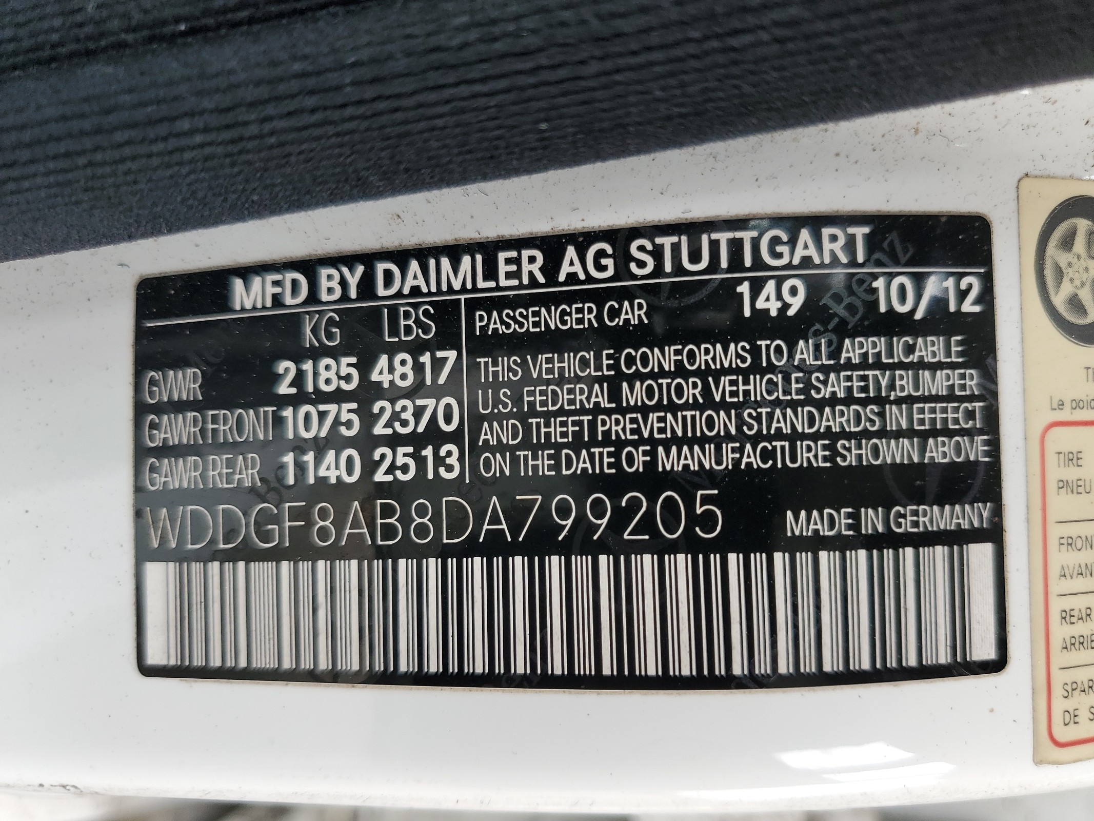 WDDGF8AB8DA799205 2013 Mercedes-Benz C 300 4Matic