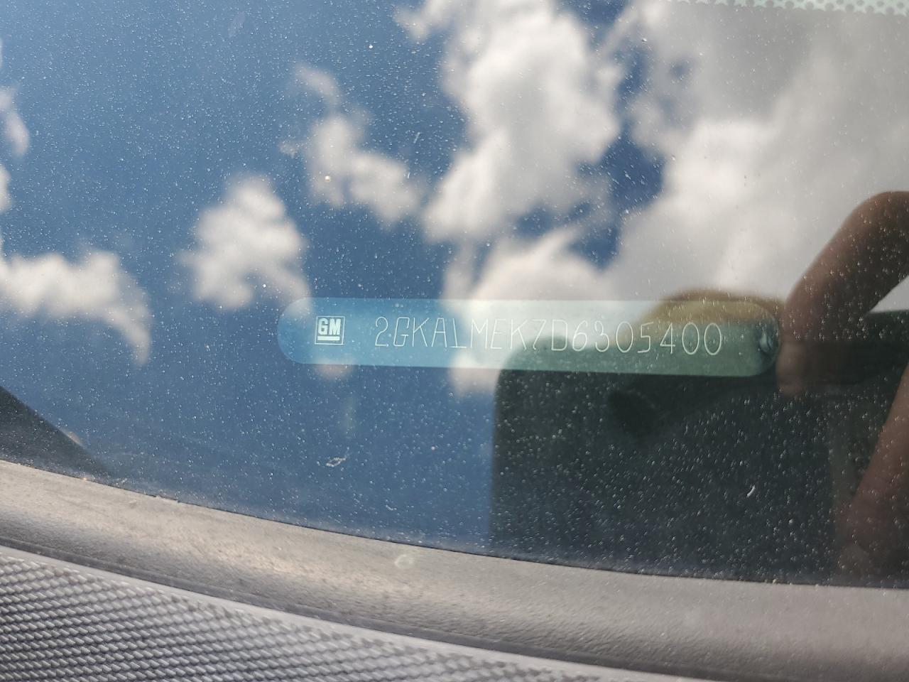 2013 GMC Terrain Sle VIN: 2GKALMEK7D6305400 Lot: 61846244