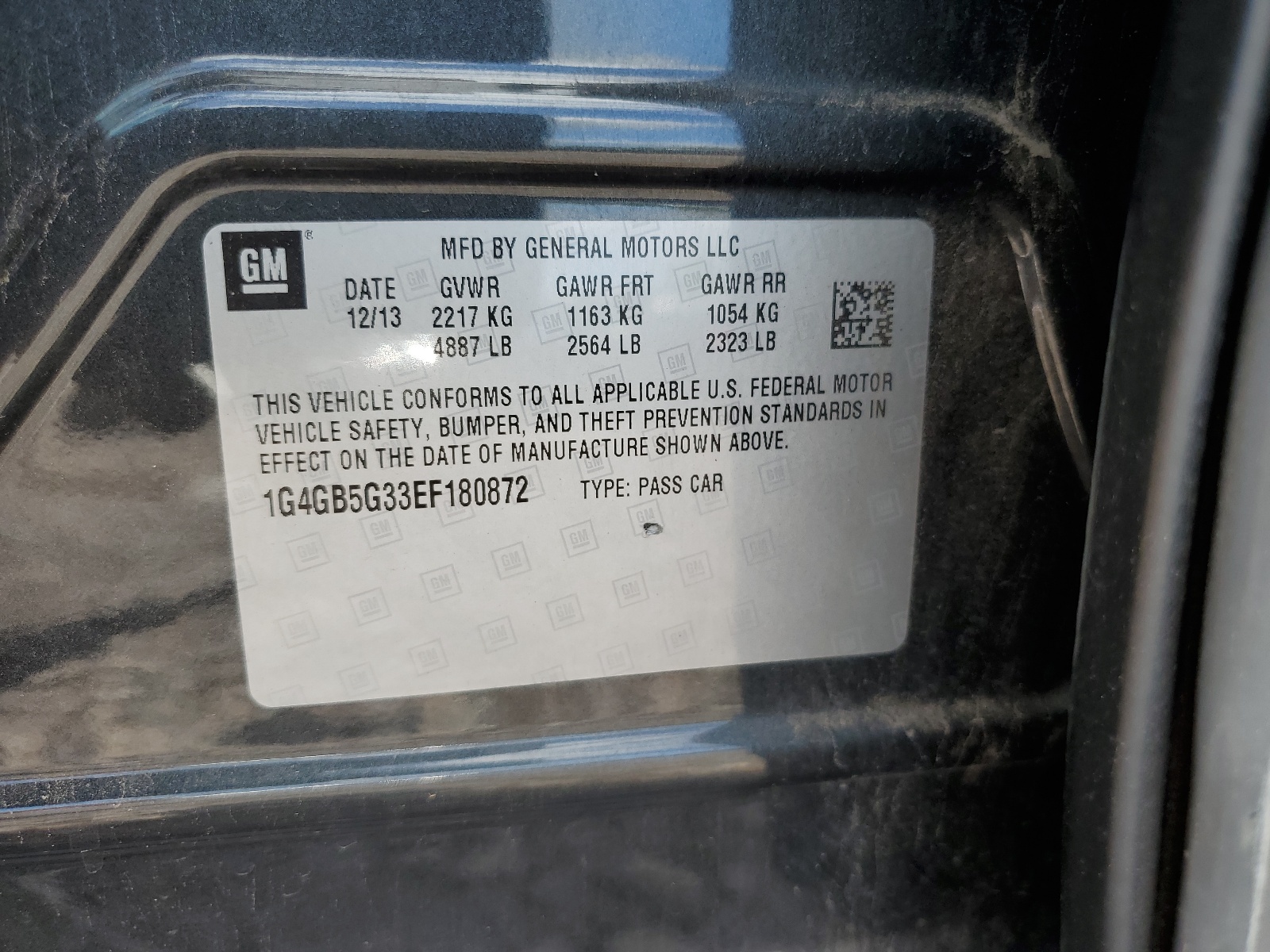 1G4GB5G33EF180872 2014 Buick Lacrosse