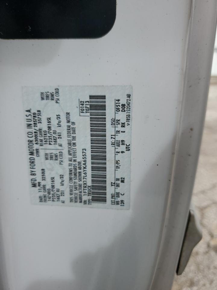 2000 Ford F150 VIN: 1FTRX17L6YKA65573 Lot: 64680724