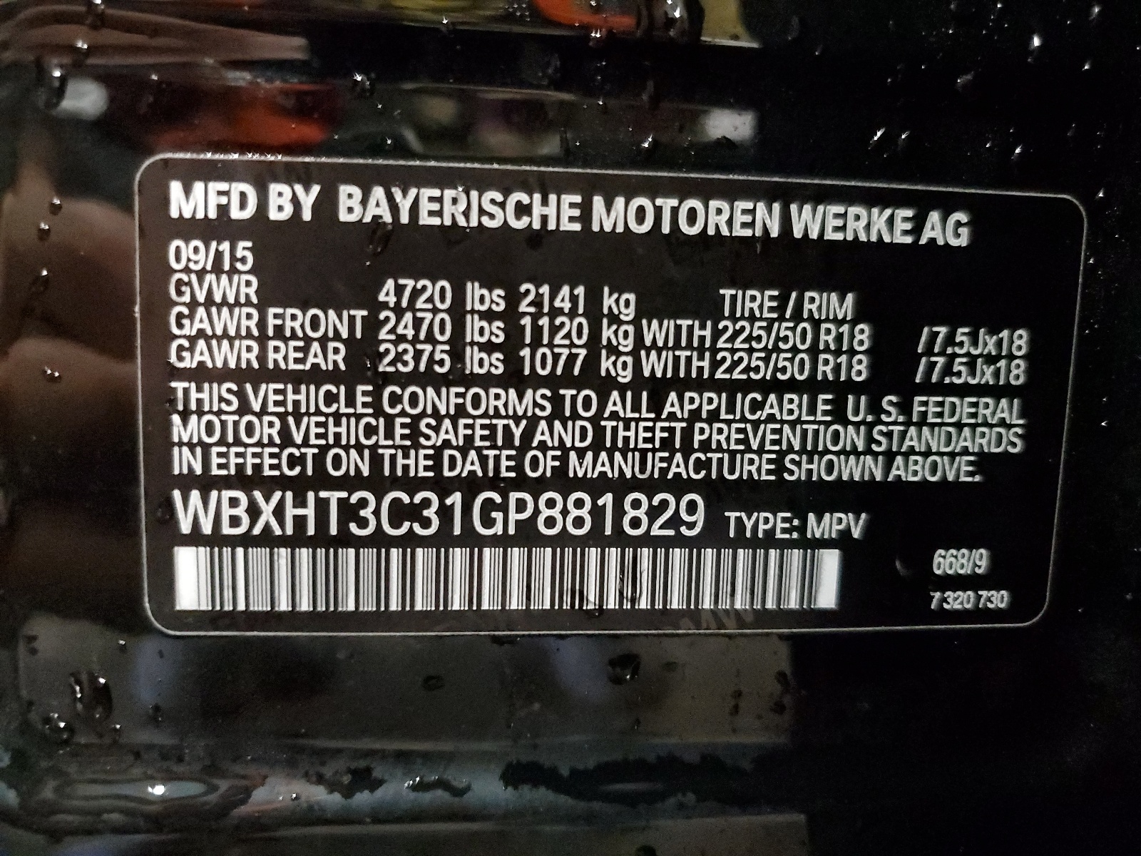 WBXHT3C31GP881829 2016 BMW X1 xDrive28I