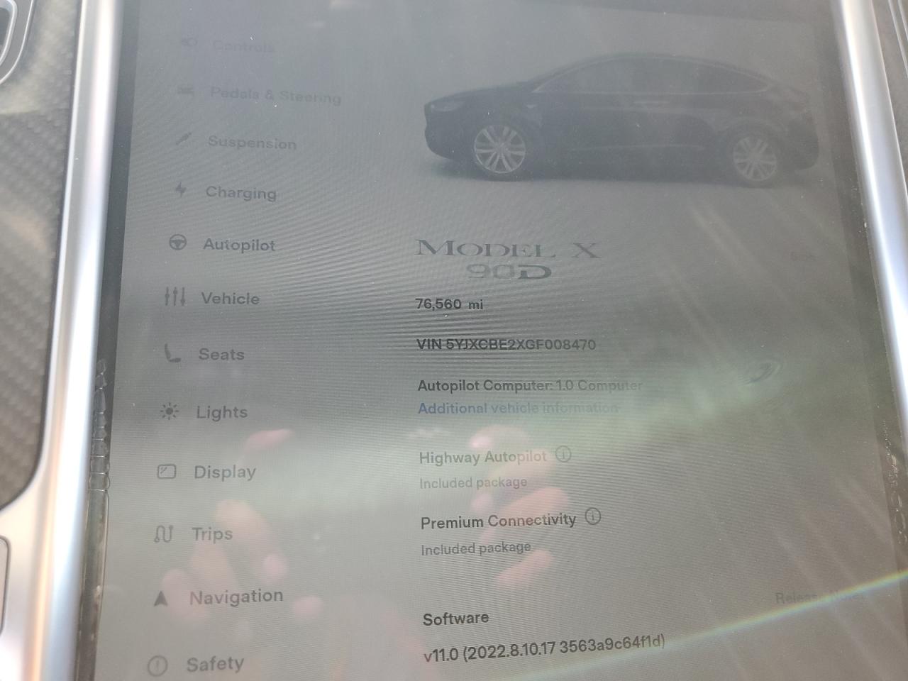 5YJXCBE2XGF008470 2016 Tesla Model X