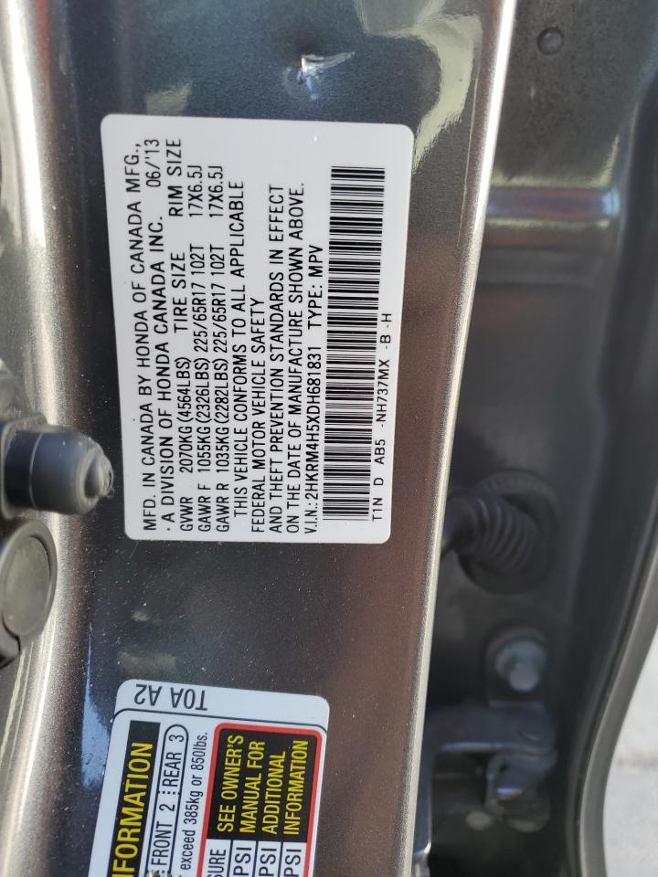 2013 Honda Cr-V Ex VIN: 2HKRM4H5XDH681831 Lot: 64432874