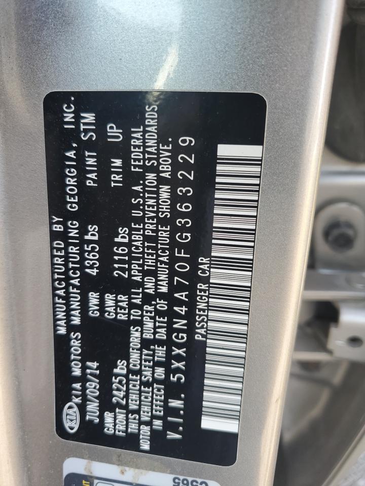 2015 Kia Optima Ex VIN: 5XXGN4A70FG363229 Lot: 41158297