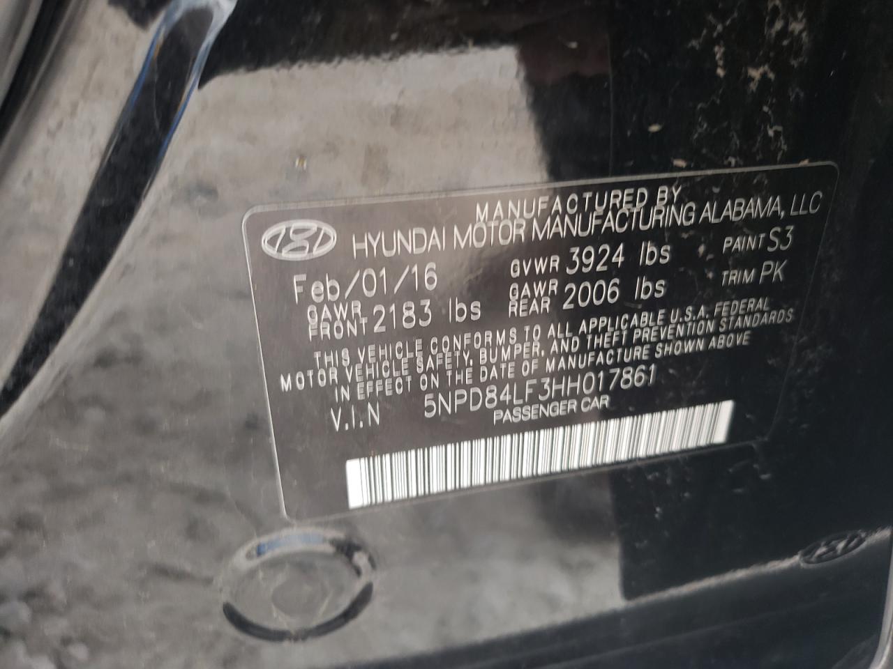 2017 Hyundai Elantra Se VIN: 5NPD84LF3HH017861 Lot: 62267694