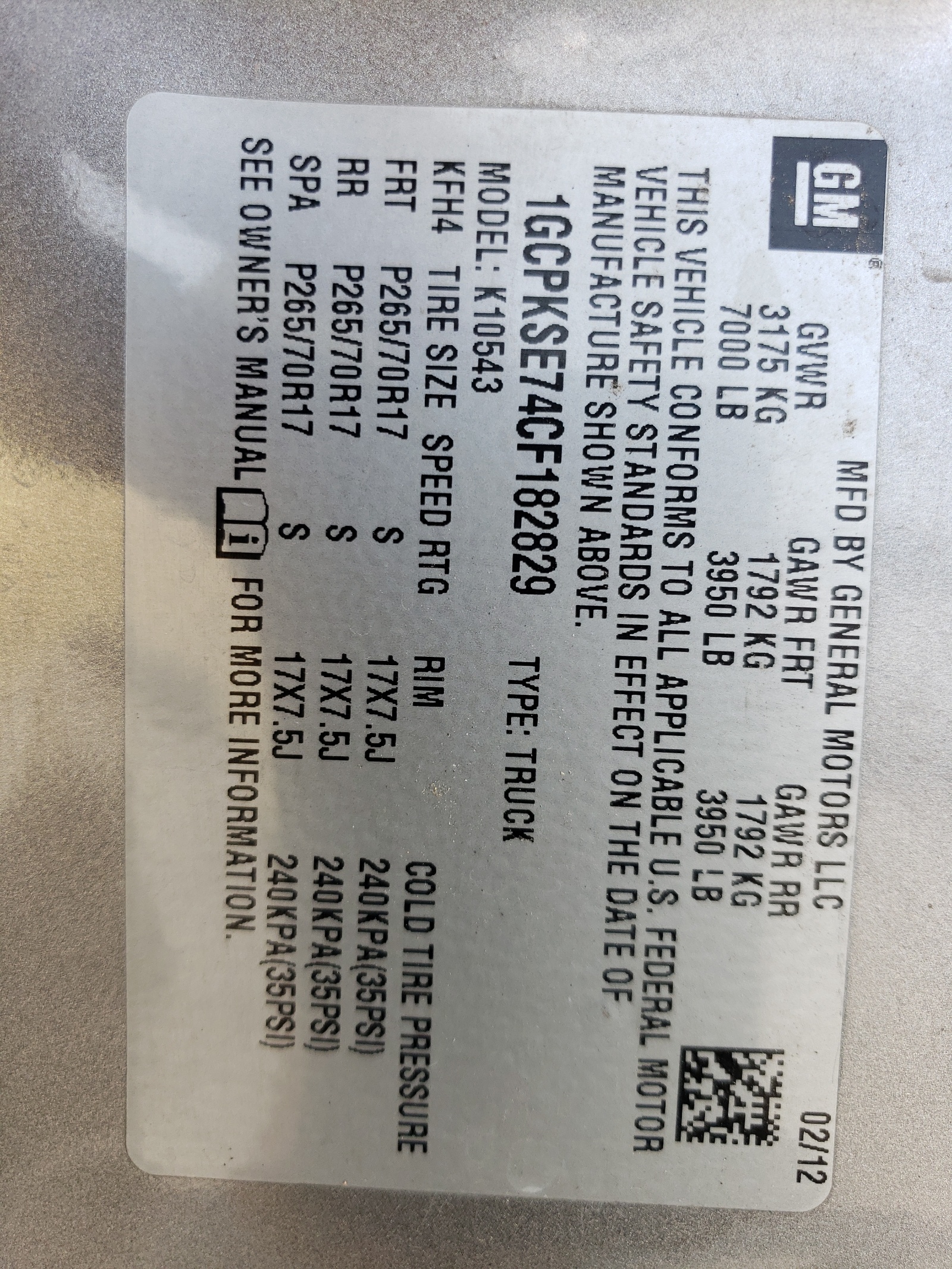 1GCPKSE74CF182829 2012 Chevrolet Silverado K1500 Lt