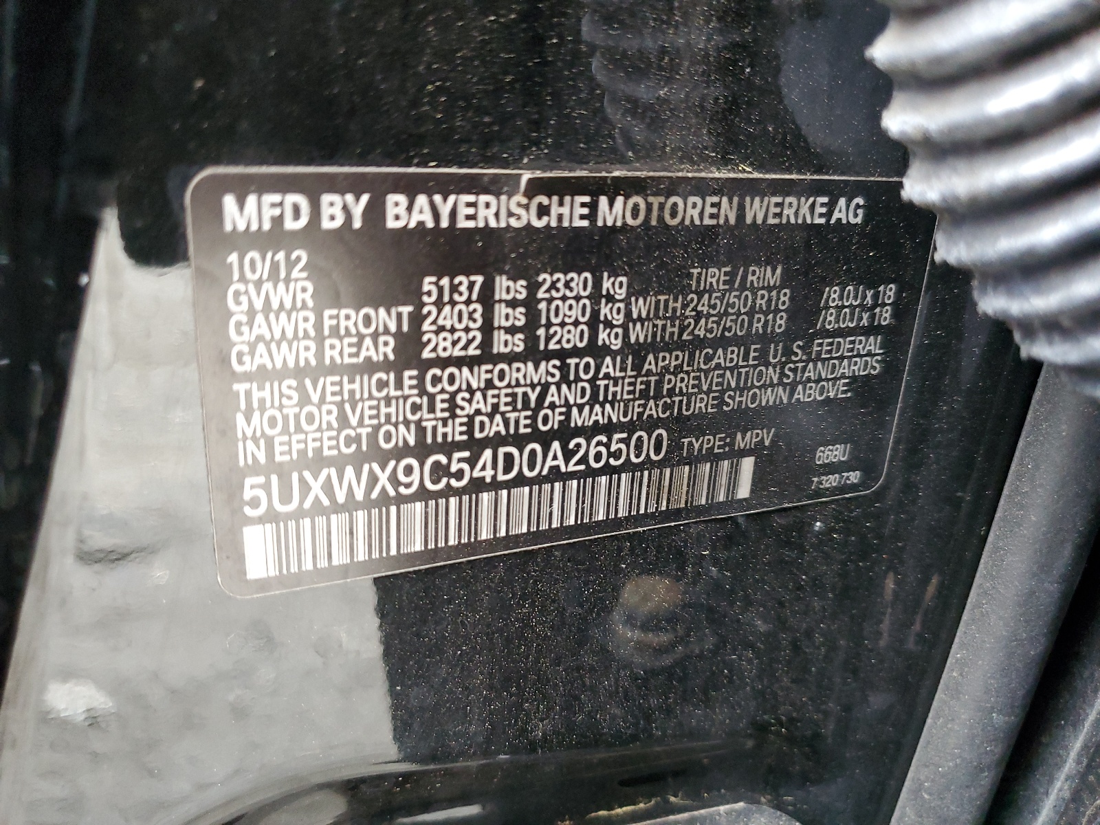 5UXWX9C54D0A26500 2013 BMW X3 xDrive28I