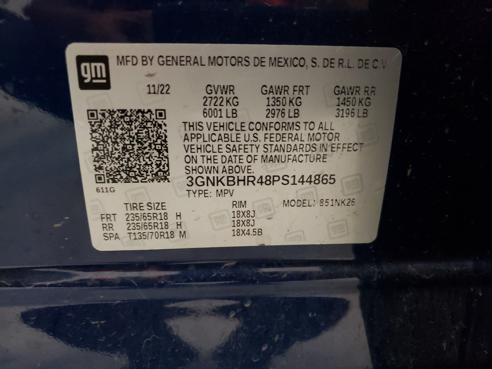 3GNKBHR48PS144865 2023 Chevrolet Blazer 2Lt