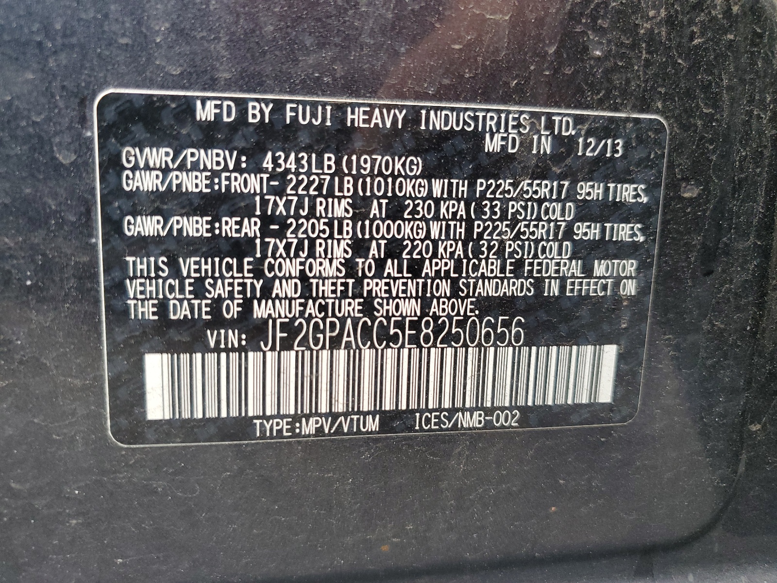 JF2GPACC5E8250656 2014 Subaru Xv Crosstrek 2.0 Premium