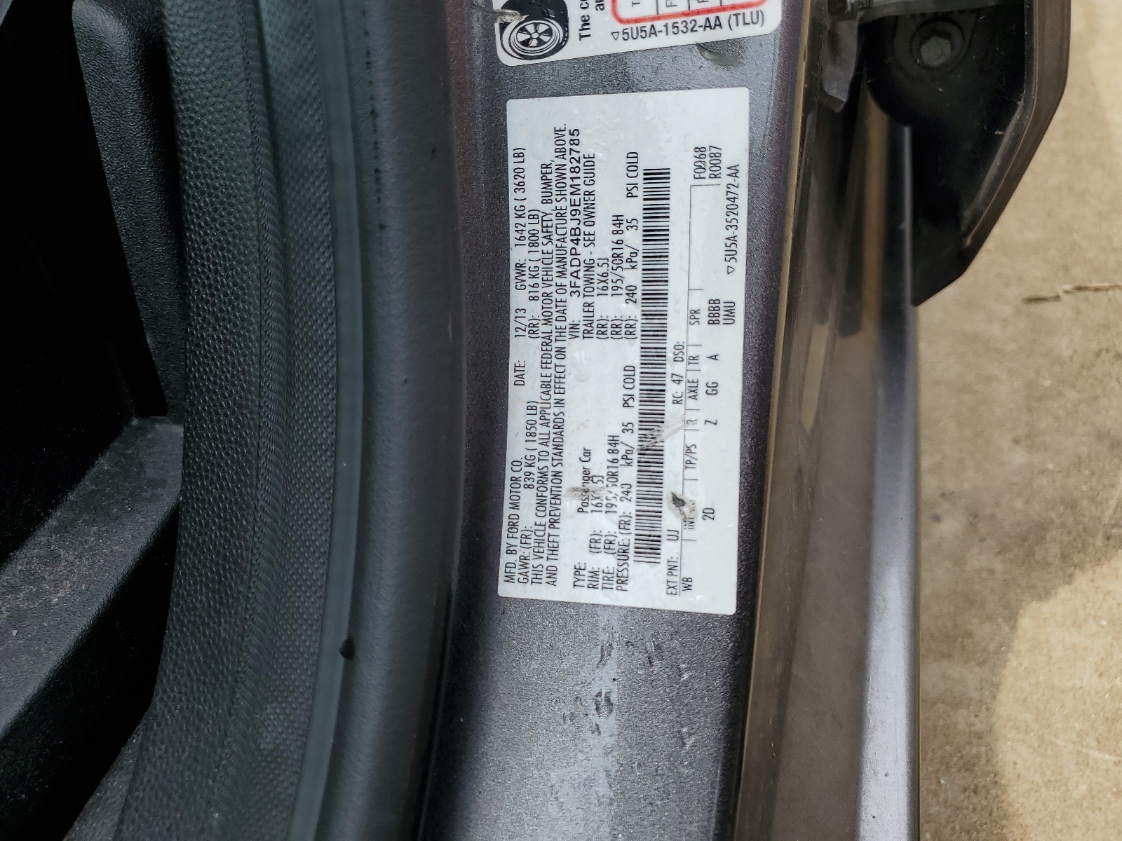 3FADP4BJ9EM182785 2014 Ford Fiesta Se