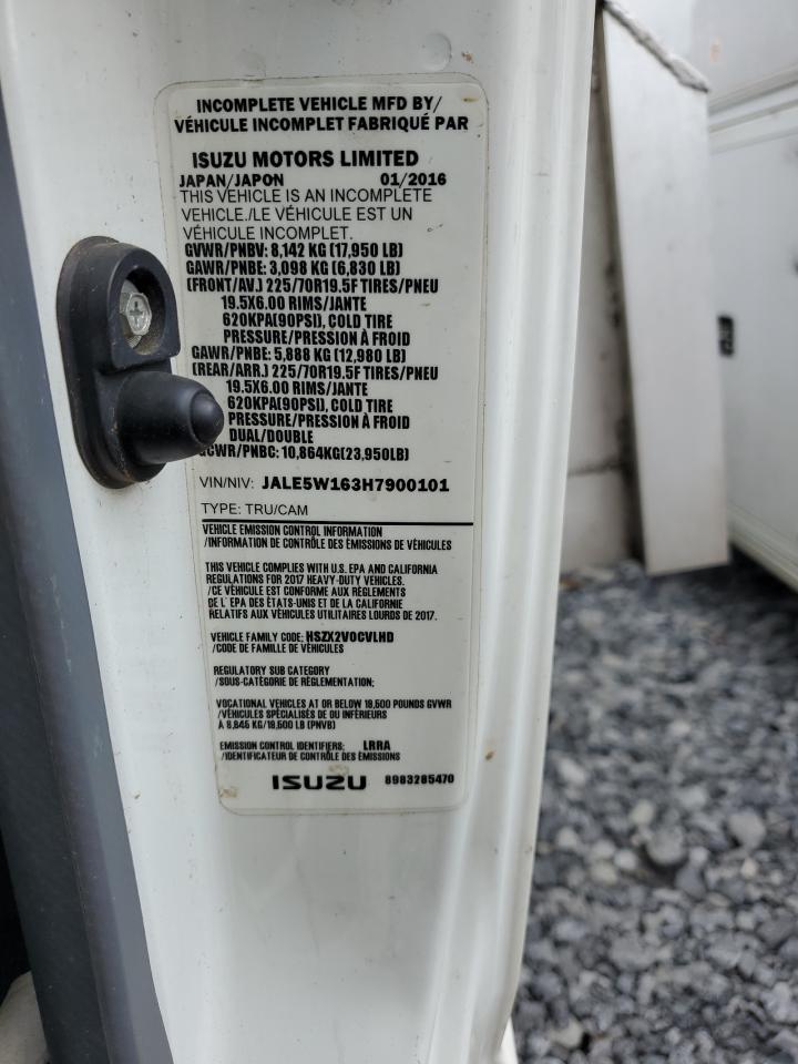 2017 Isuzu Nqr VIN: JALE5W163H7900101 Lot: 60778324
