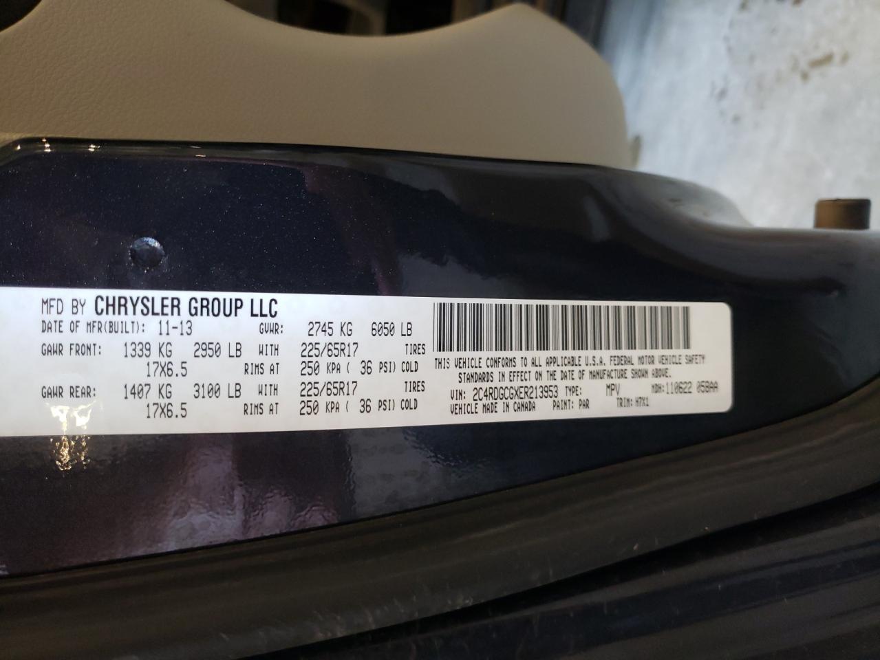 2C4RDGCGXER213953 2014 Dodge Grand Caravan Sxt