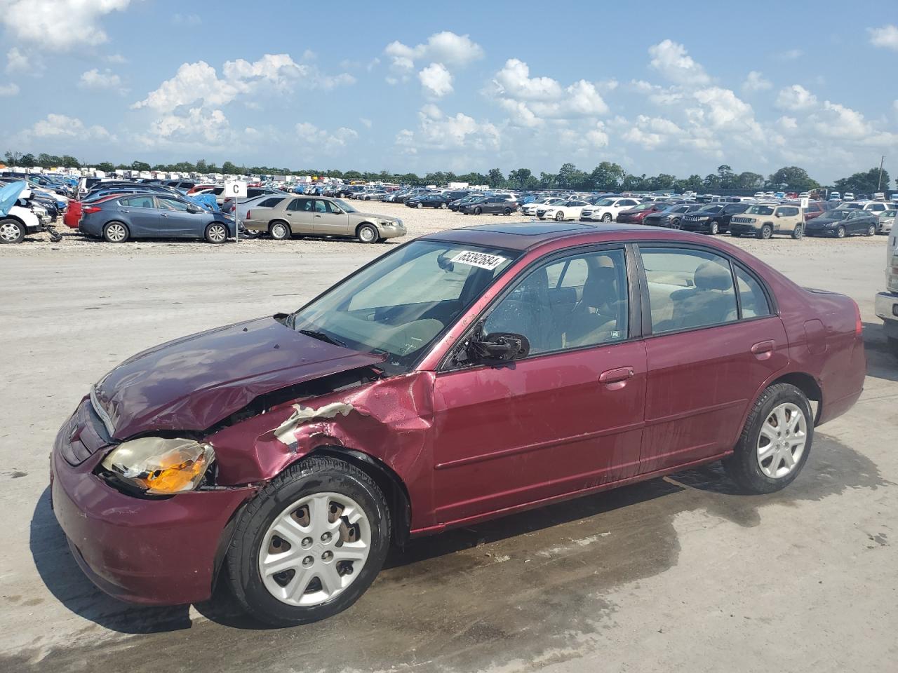 2003 Honda Civic Ex VIN: 1HGES26793L010661 Lot: 65392684