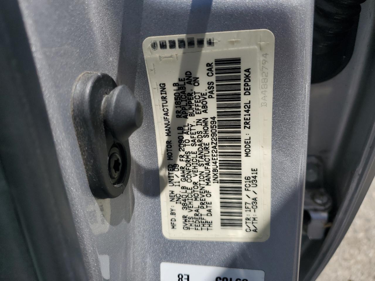 1NXBU4EE2AZ290594 2010 Toyota Corolla Base