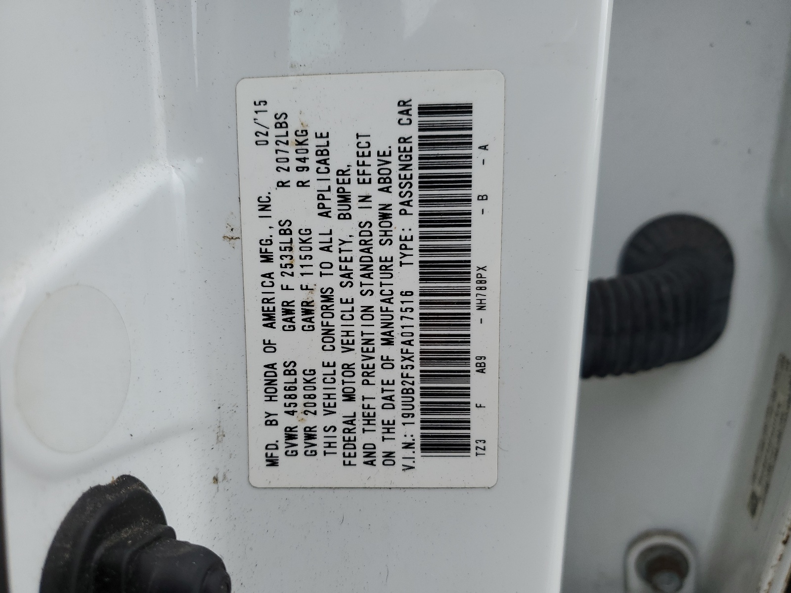 19UUB2F5XFA017516 2015 Acura Tlx Tech