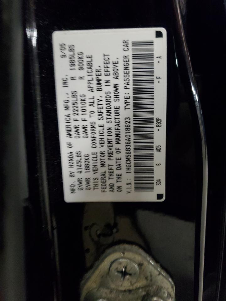 2006 Honda Accord Ex VIN: 1HGCM56836A018623 Lot: 63186144