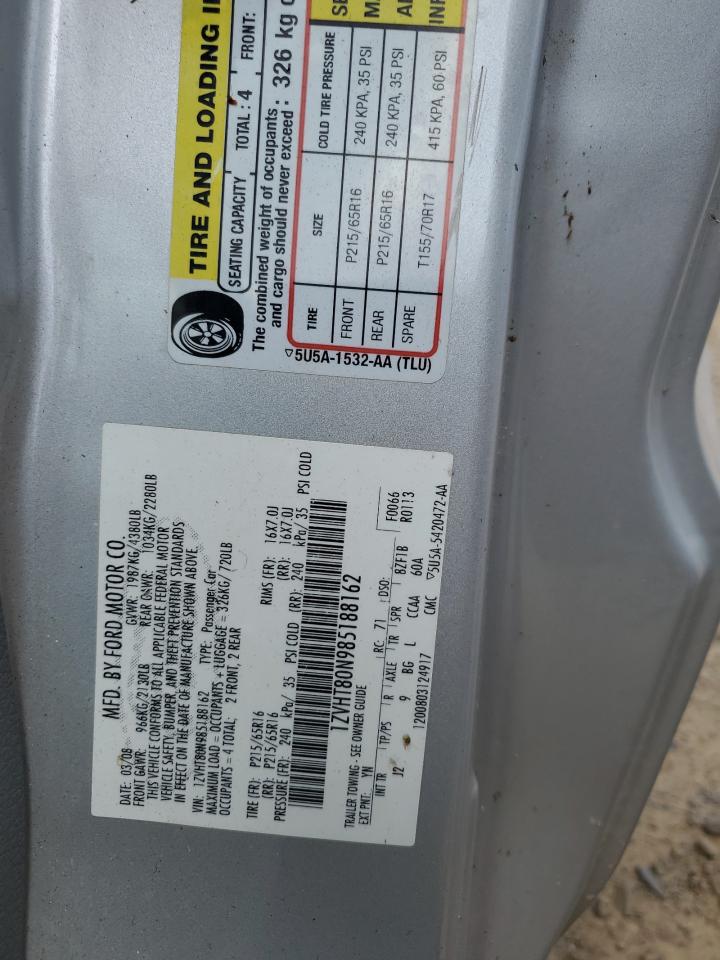 2008 Ford Mustang VIN: 1ZVHT80N985188162 Lot: 65151104