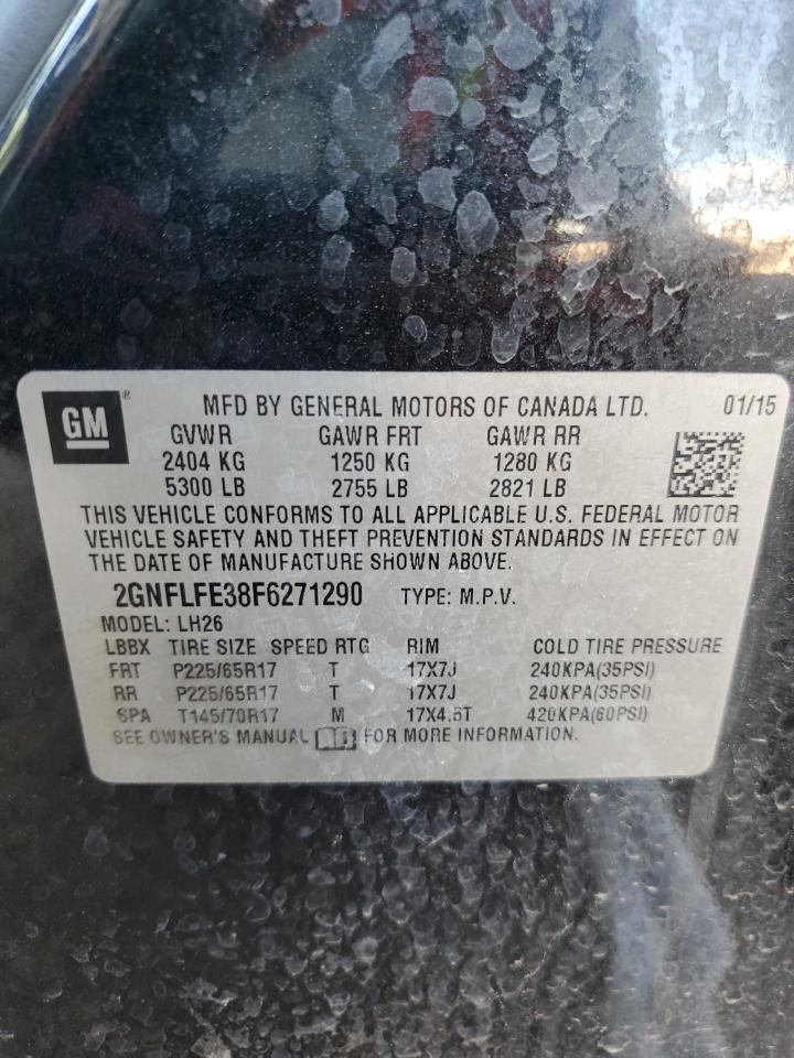 2GNFLFE38F6271290 2015 Chevrolet Equinox Lt