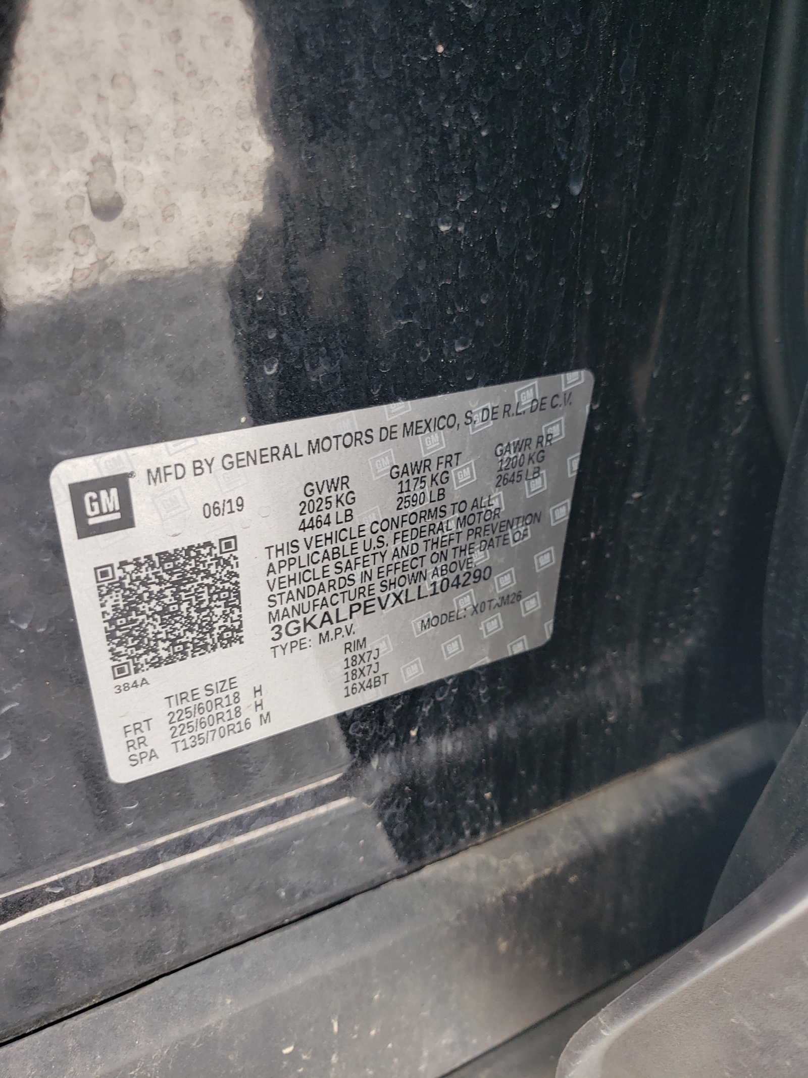 3GKALPEVXLL104290 2020 GMC Terrain Slt