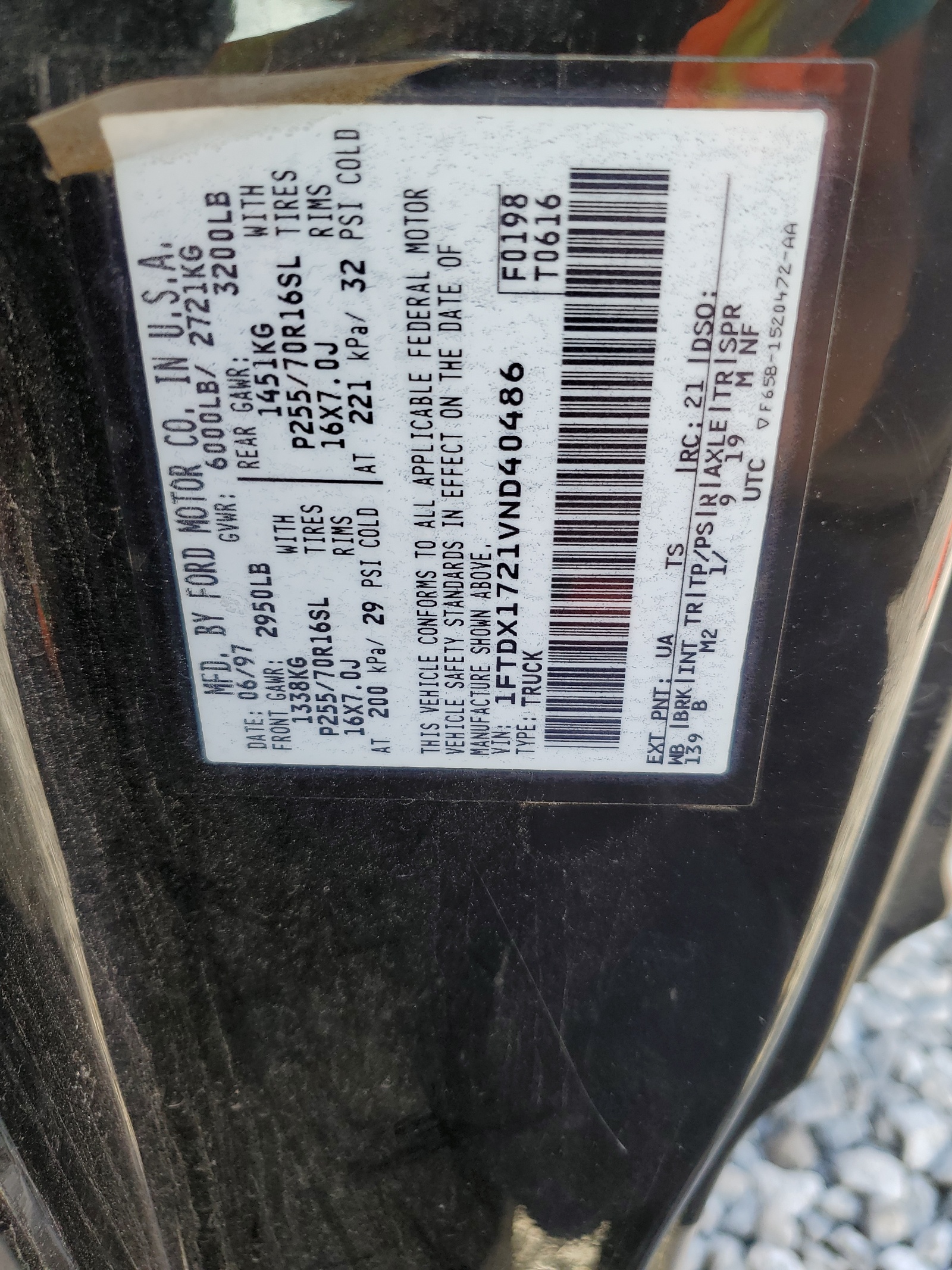 1FTDX1721VND40486 1997 Ford F150