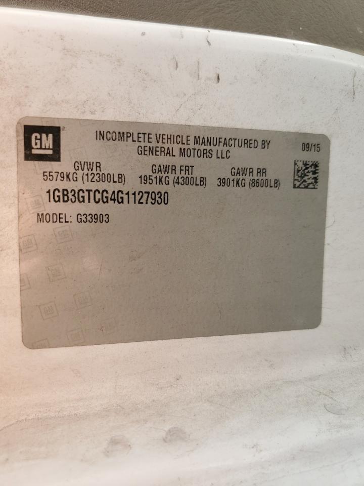 2016 Chevrolet Express G3500 VIN: 1GB3GTCG4G1127930 Lot: 63232764