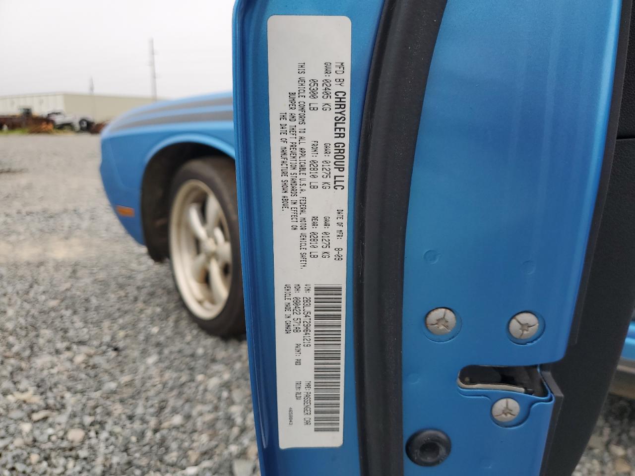 2009 Dodge Challenger R/T VIN: 2B3LJ54T29H641219 Lot: 64638224