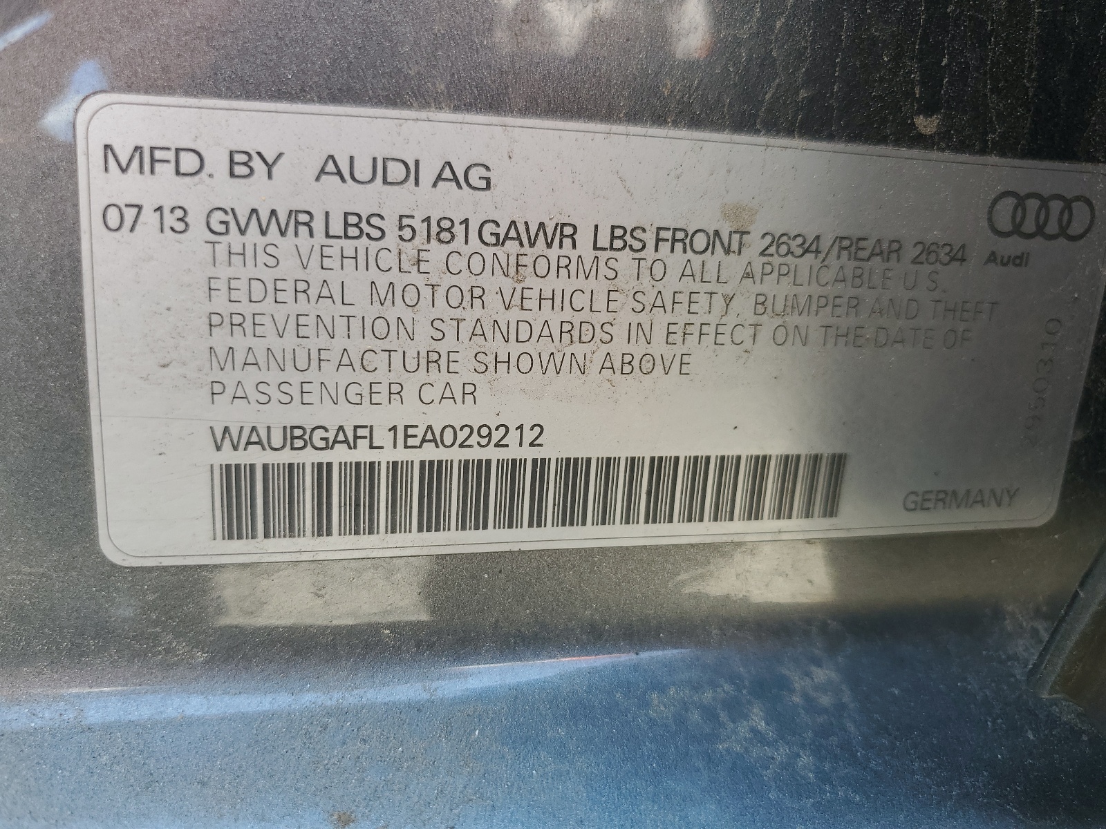 WAUBGAFL1EA029212 2014 Audi S4 Premium Plus