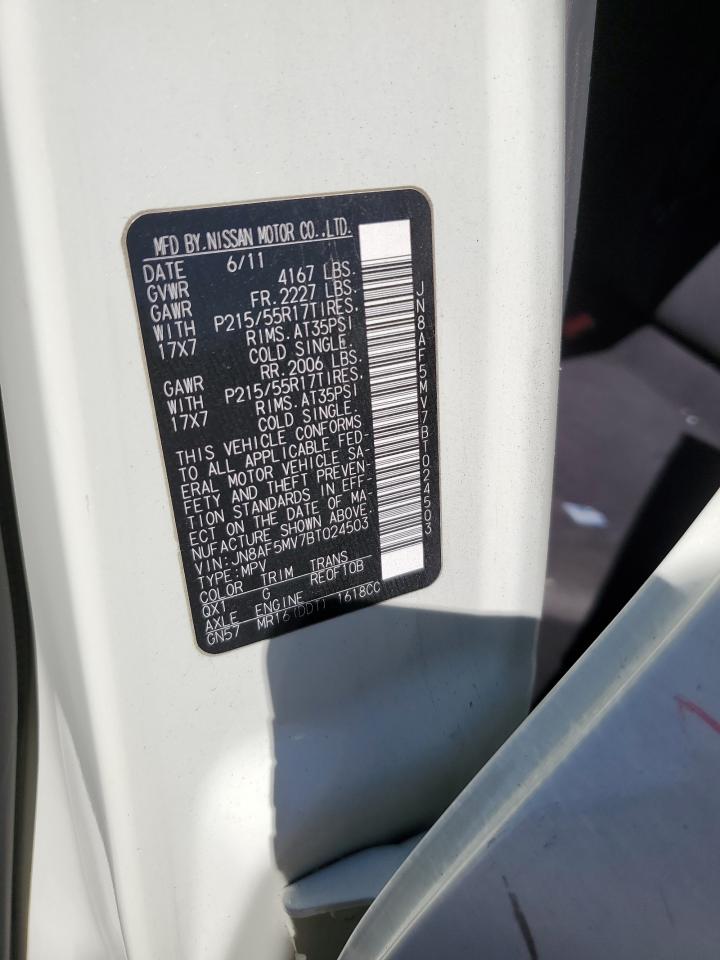 2011 Nissan Juke S VIN: JN8AF5MV7BT024503 Lot: 62637354