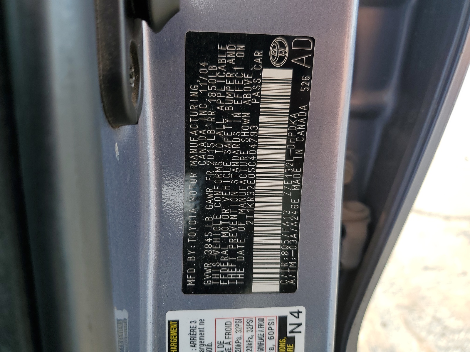 2T1KR32E05C404793 2005 Toyota Corolla Matrix Xr