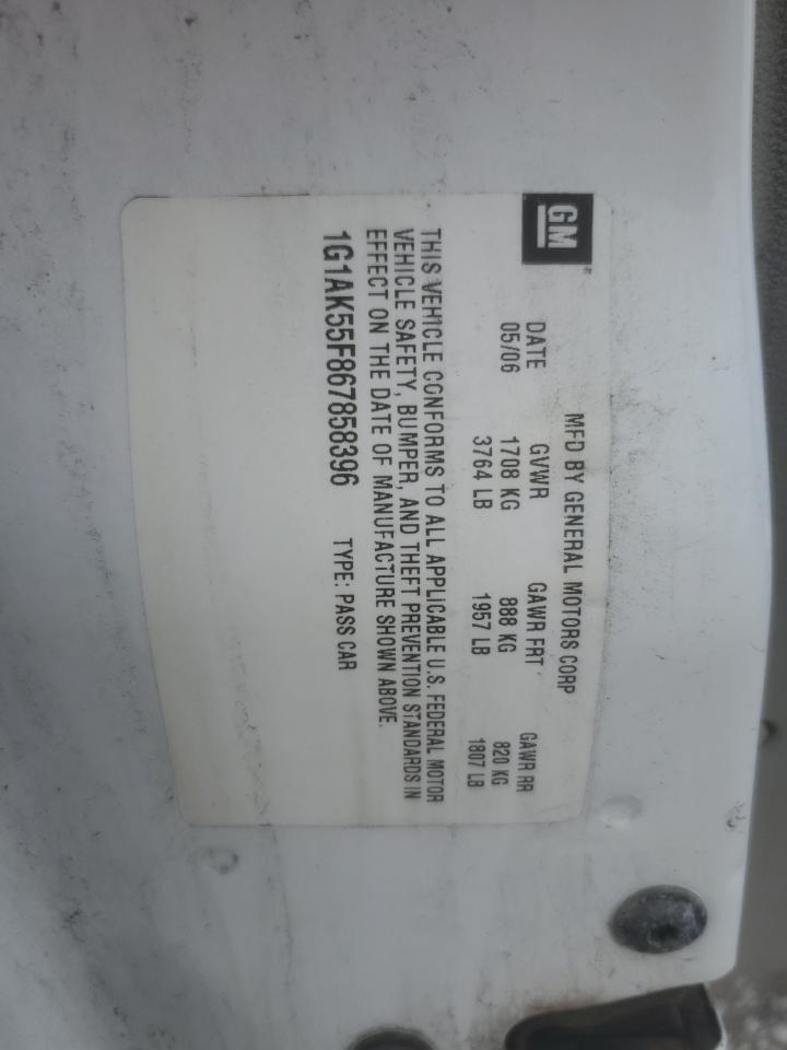 2006 Chevrolet Cobalt Ls VIN: 1G1AK55F867858396 Lot: 64295124