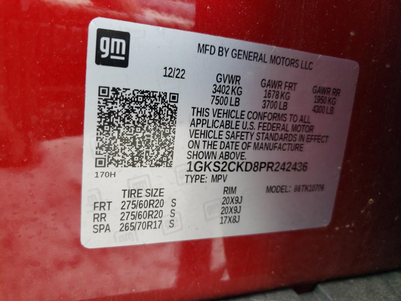 1GKS2CKD8PR242436 GMC Yukon AT4 13