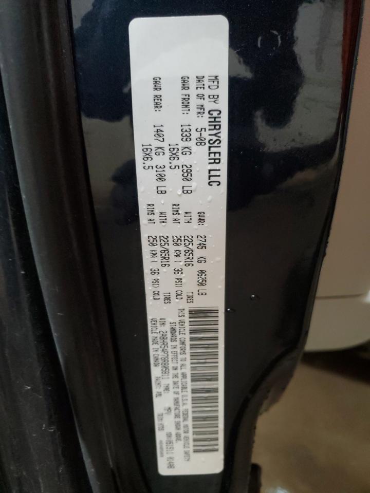 2008 Chrysler Town & Country Touring VIN: 2A8HR54P78R805811 Lot: 60833074