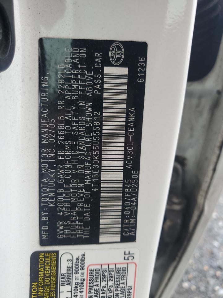 2005 Toyota Camry Le VIN: 4T1BE30K55U555812 Lot: 61805854