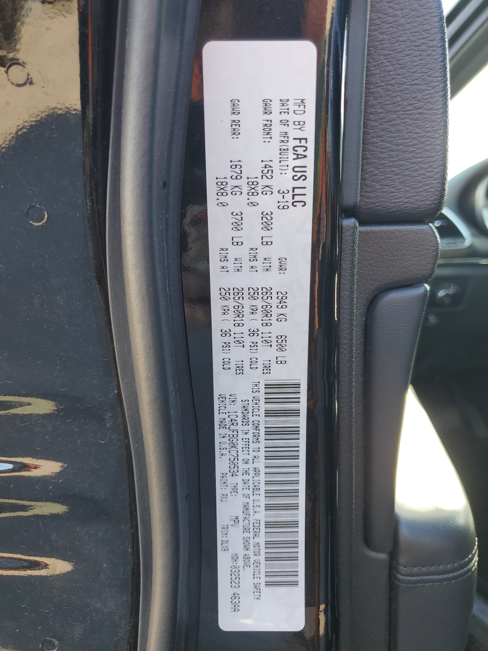 1C4RJFBG0KC750534 2019 Jeep Grand Cherokee Limited