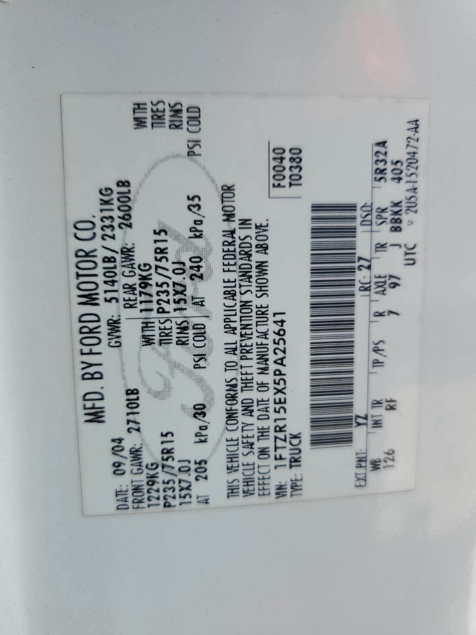 1FTZR15EX5PA25641 2005 Ford Ranger Super Cab