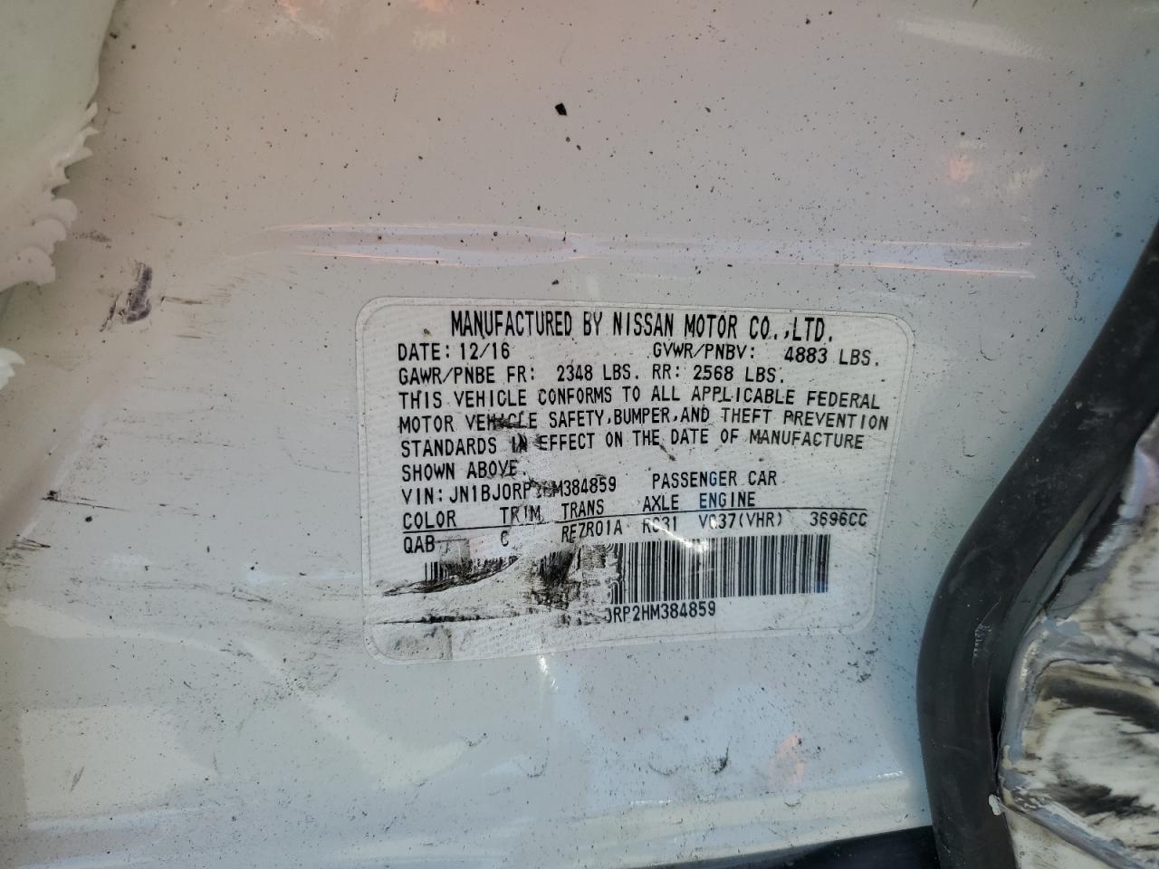 2017 Infiniti Qx50 VIN: JN1BJ0RP2HM384859 Lot: 61764474