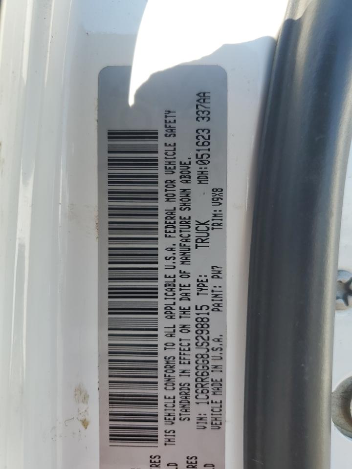 2018 Ram 1500 Slt VIN: 1C6RR6GG8JS298815 Lot: 62418454