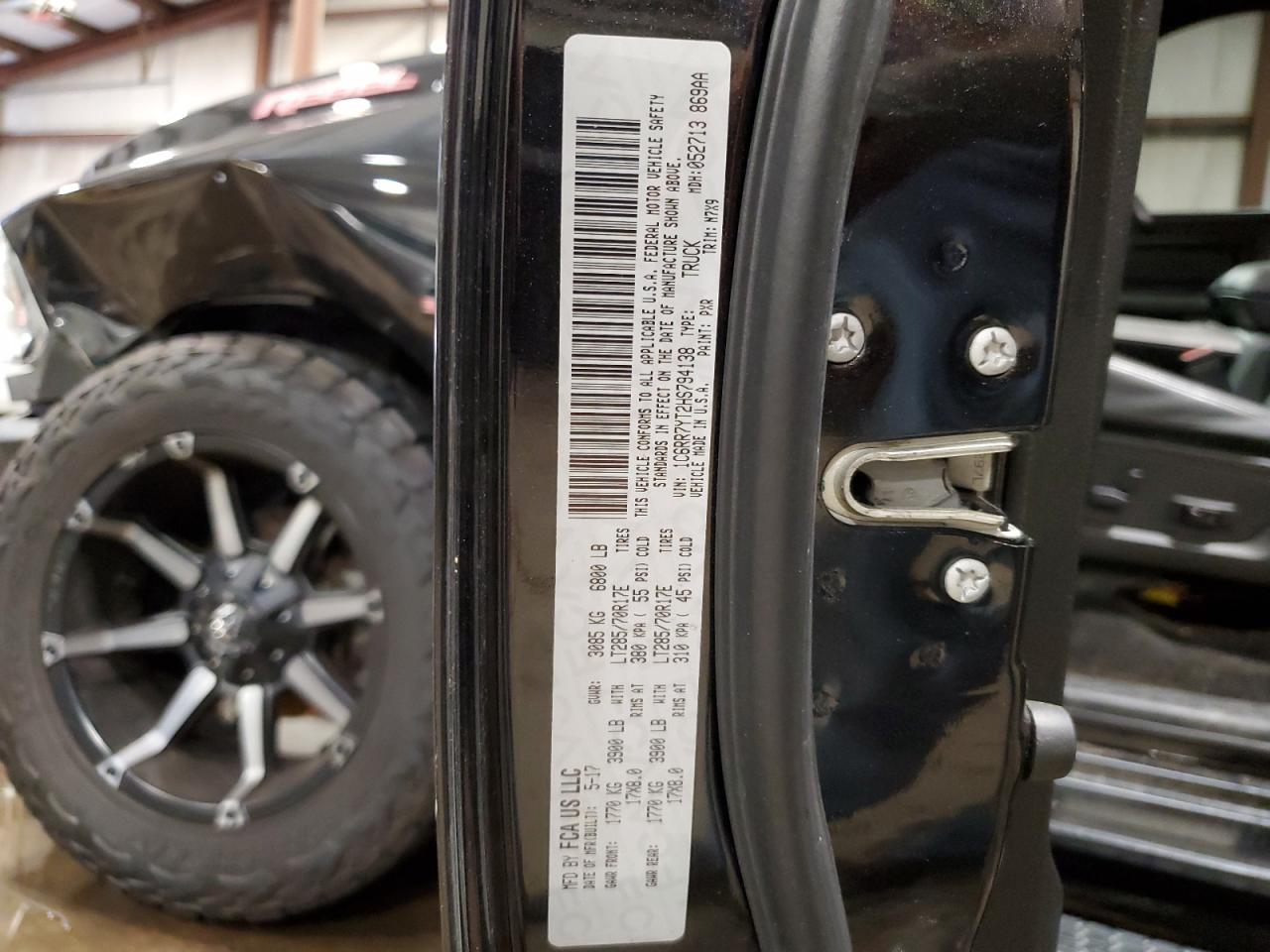 2017 Ram 1500 Rebel VIN: 1C6RR7YT2HS794138 Lot: 64011254