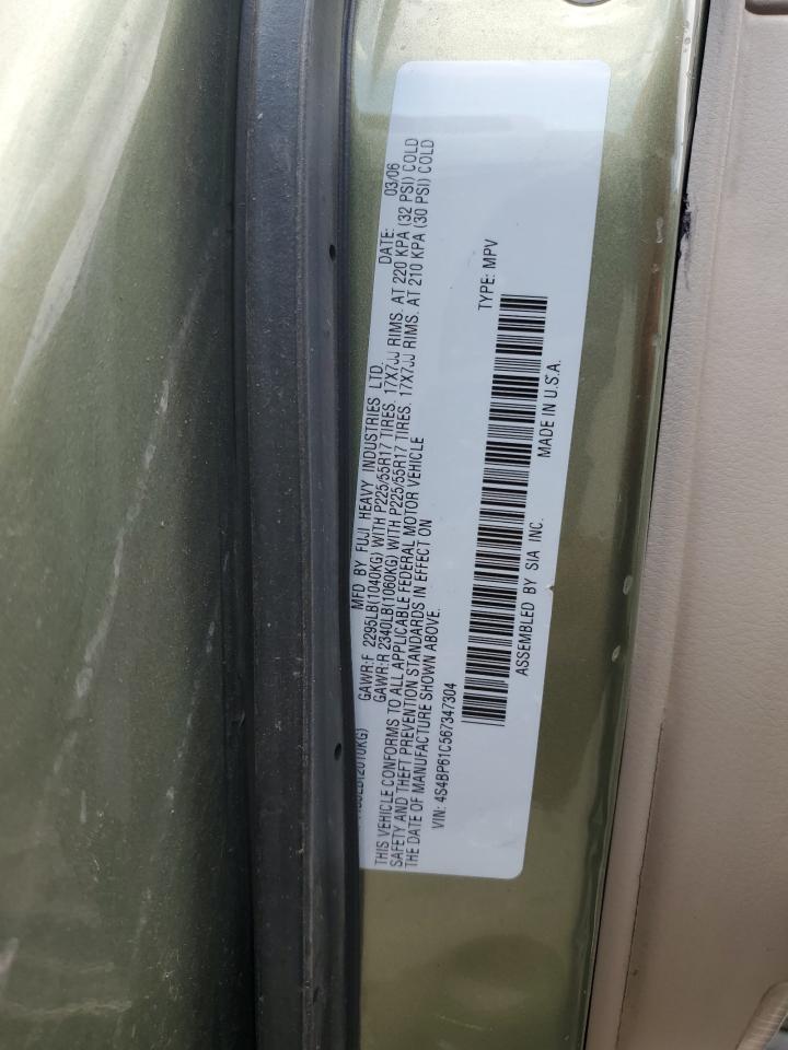 2006 Subaru Legacy Outback 2.5I VIN: 4S4BP61C567347304 Lot: 61738074