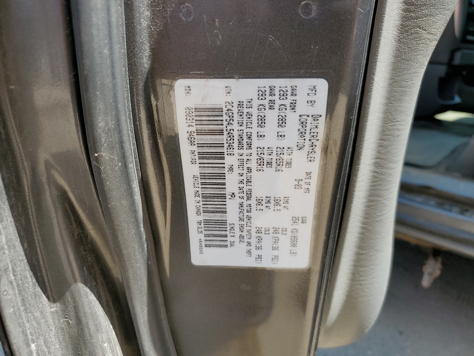 2C4GP54L54R534618 2004 Chrysler Town & Country Touring