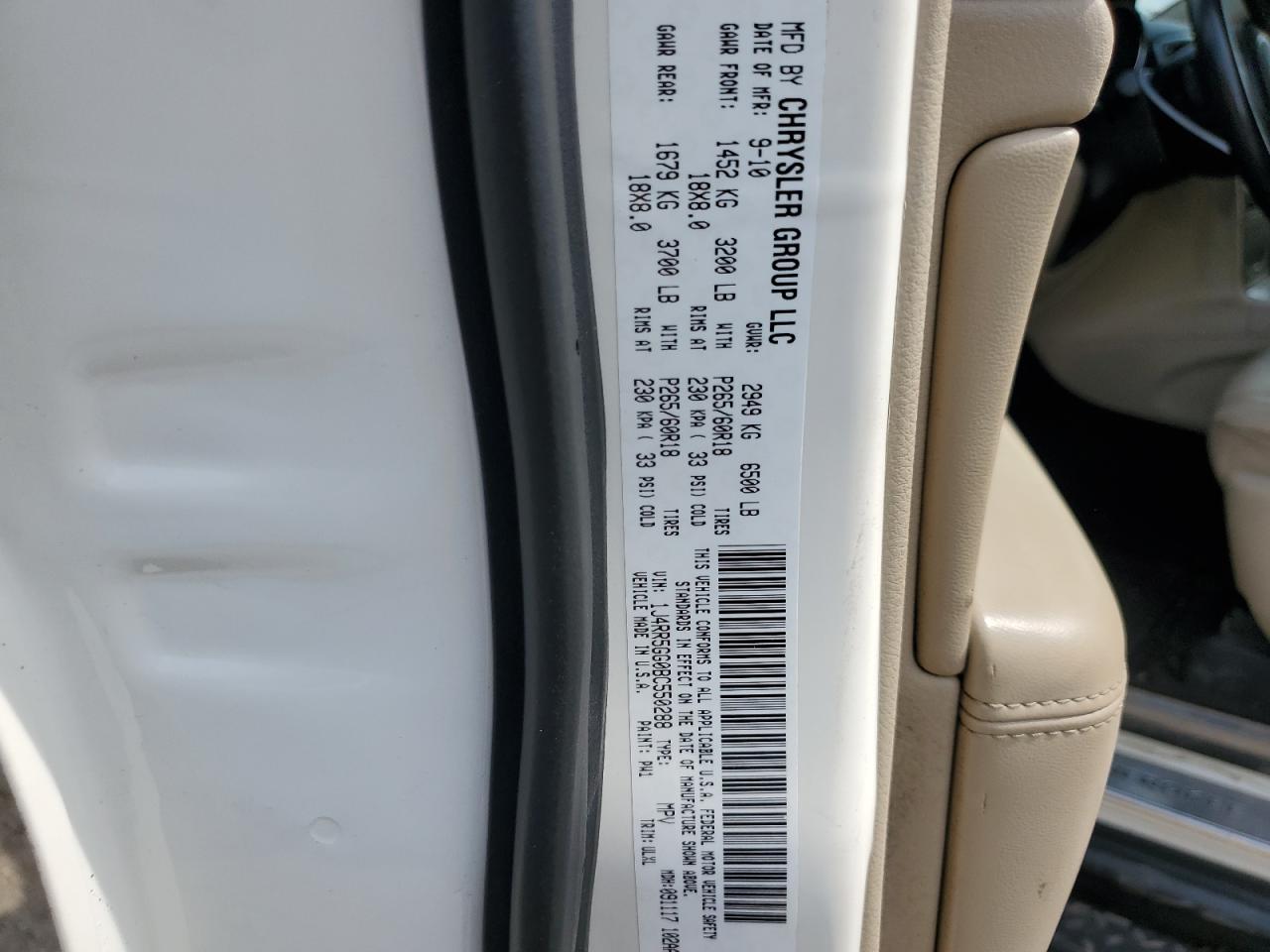 2011 Jeep Grand Cherokee Limited VIN: 1J4RR5GG0BC550288 Lot: 62124374